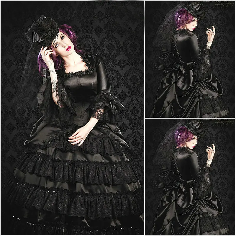 

2017 new Victorian Corset Gothic/Civil War Southern Belle Ball Gown Dress Halloween dresses US 4-16 R-100