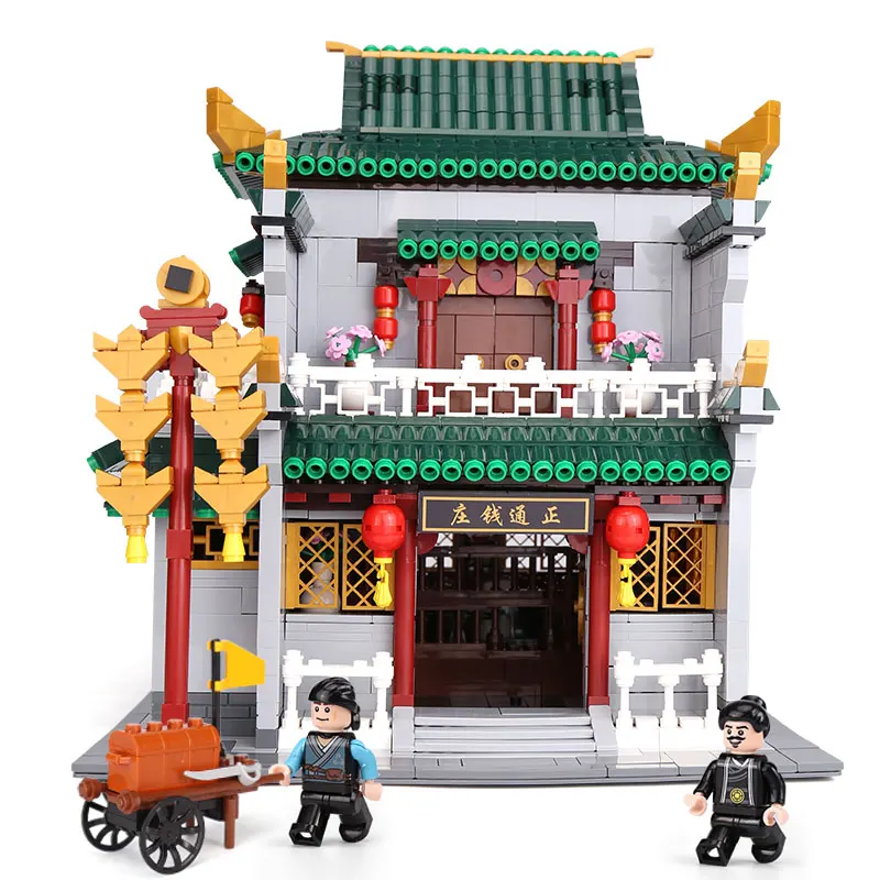 DHL XINGBAO 01023 китайская Строительная серия старый стиль банк Набор строительных блоков Кирпичи Детские игрушки для дня рождения для детей