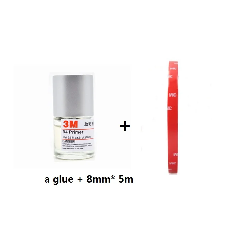 a glue 8mmx5m 3M 94 клей Грунтовка адгезии 10 мл для увеличения адгезии оклеивания авто с эффектом хром6для автодгрунтовка для автомобиляля машинынак3м праймер лейки на автоирования Применение инструмент авто-Стайлинг для ленты - Название цвета: a glue 8mmx5m