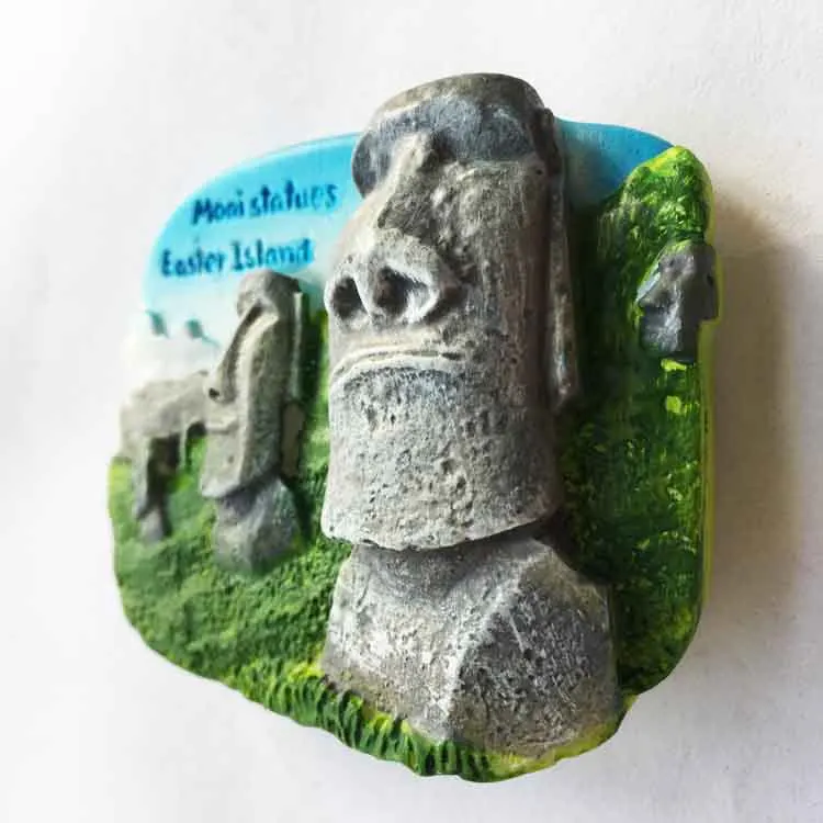 Культурное наследие Чили пасхальный остров каменная статуя Moai стерео магнит на