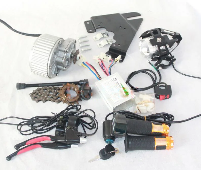 450W UPGRADE ELECTRIC BICYCLE BRUSH MOTOR LED LENS BIKE HEADLIGHT THROTTLE WITH KEY SWITCH BRAKE LEVER CAN FIT MIRRORS | Спорт и