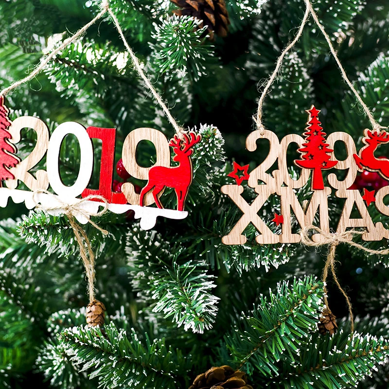 Новогоднее украшение двери 2019 Рождественский кулон Очаровательная елка