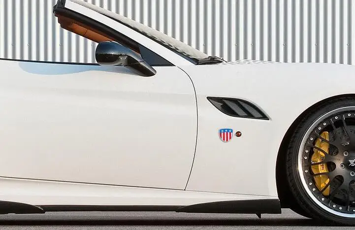 4 шт. Америка Флаги автомобиль Стайлинг chrome металла Флаг США щит сторона Fender хвост