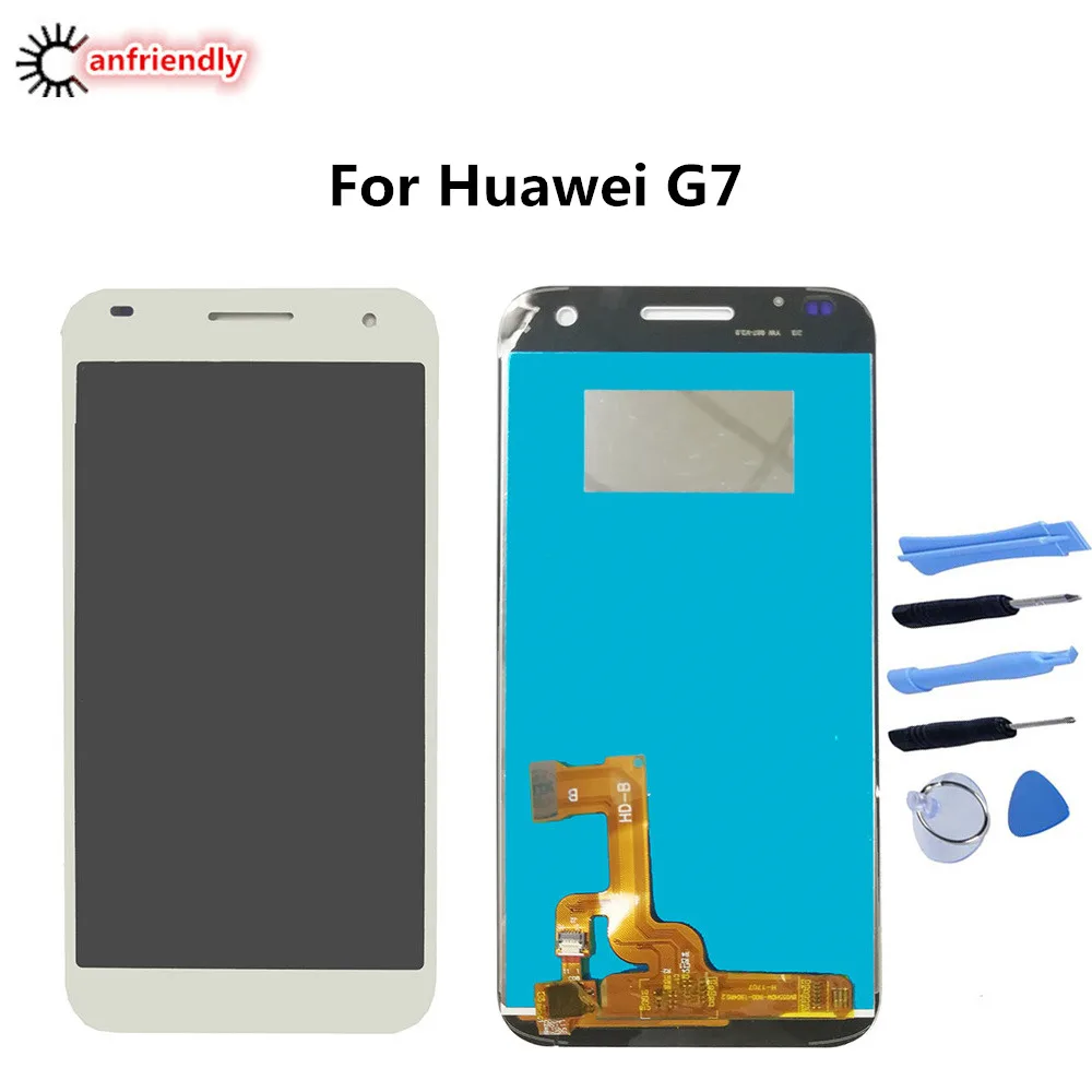 Pantalla LCD para m&oacute;vil, montaje de digitalizador de repuesto con pantalla t&aacute;ctil para Huawei G7 L01 L03 TL00 UL10 UL20, pieza de tel&eacute;fono para Huawei Ascend G7 G 7-0