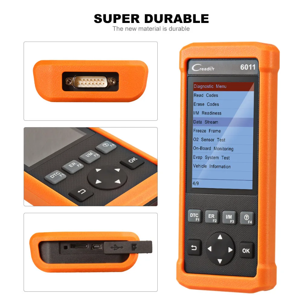 Launch CReader 6011 CR6011 OBD2 автоматический считыватель кодов автомобильный диагностический инструмент launch сканер ABS SRS система полный сканер функций OBDII