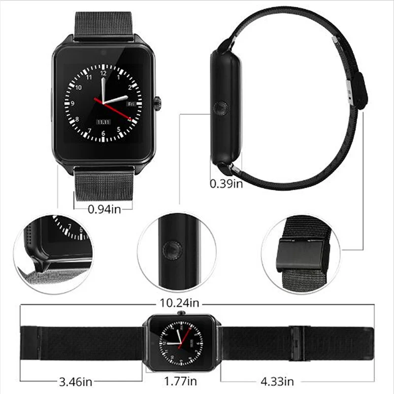 Смарт часы с Bluetooth умные Z60 GT08 плюс металлический ремешок наручные Smartwatch