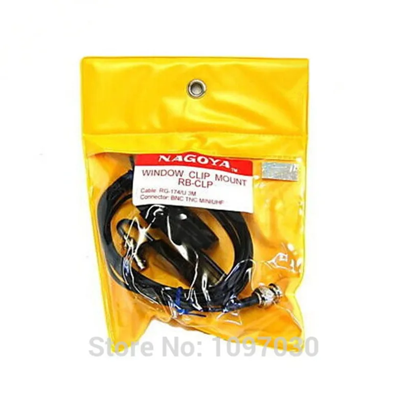

Original Nagoya RB-CLP Window Clip Mount RG-174/U 3M Cable BNC Connector Antenna Mounting Bracket for Handheld Radio