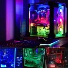 Светодиодная лента Coolo, 50100150200 см, RGB-подсветка, корпус компьютера, декоративная лента, источник питания SATA, беспроводной контроллер RF