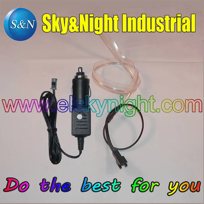 Белый EL skirt провод + 12V контроллер с прикуривателем (функции постоянного
