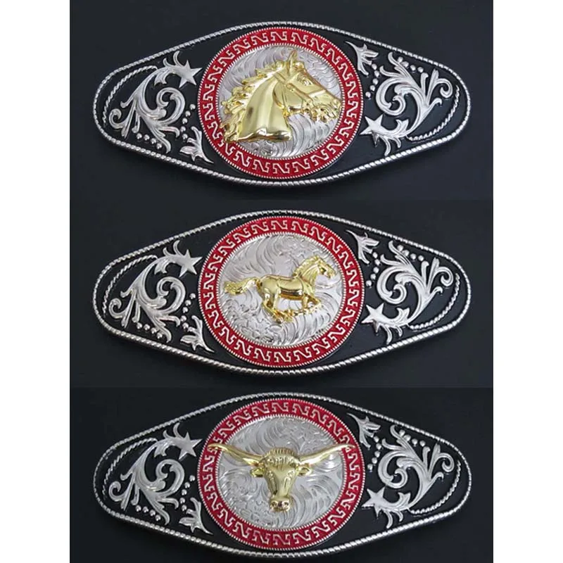 Horse Head And Running Horses Bull Cowboy Cowgirl Western Belt Buckle Дом и сад