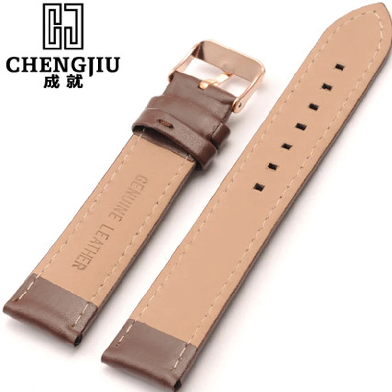 Genuine Leather Watchband For Daniel Wellington Armani Heberlin Watches Strap Mens Clafskin Women Montre | Наручные часы