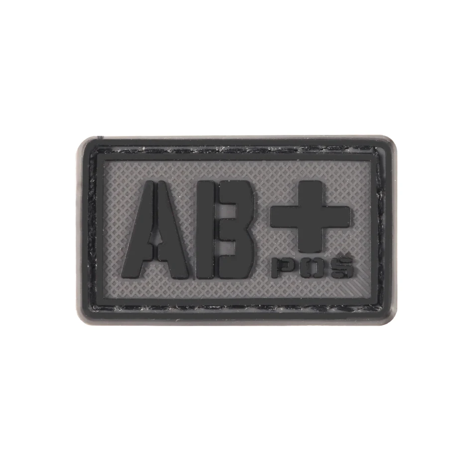 3 Светящиеся 3D ПВХ A+ B+ AB+ O+ положительные A-B-AB-O-отрицательные наклейки для группы крови нашивки военные значки резиновые - Цвет: 3