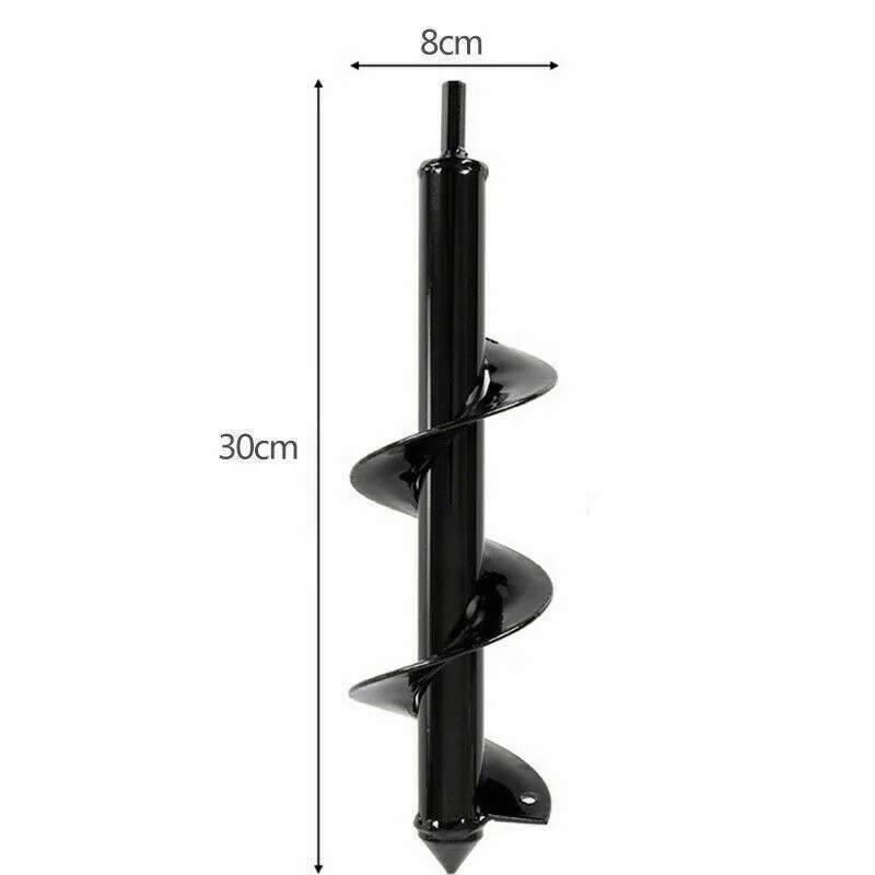 8X30cm Садовый Бур, спиральное сверло, инструмент для цветочного плантатора, ламповый вал, сверло, сверло, садовое постельное белье, посадочное отверстие, инструмент для экскаватора - Цвет: 8X30cm