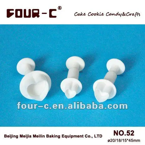 В форме сердца украшение для торта из мастики поршень резак карамельный Торт