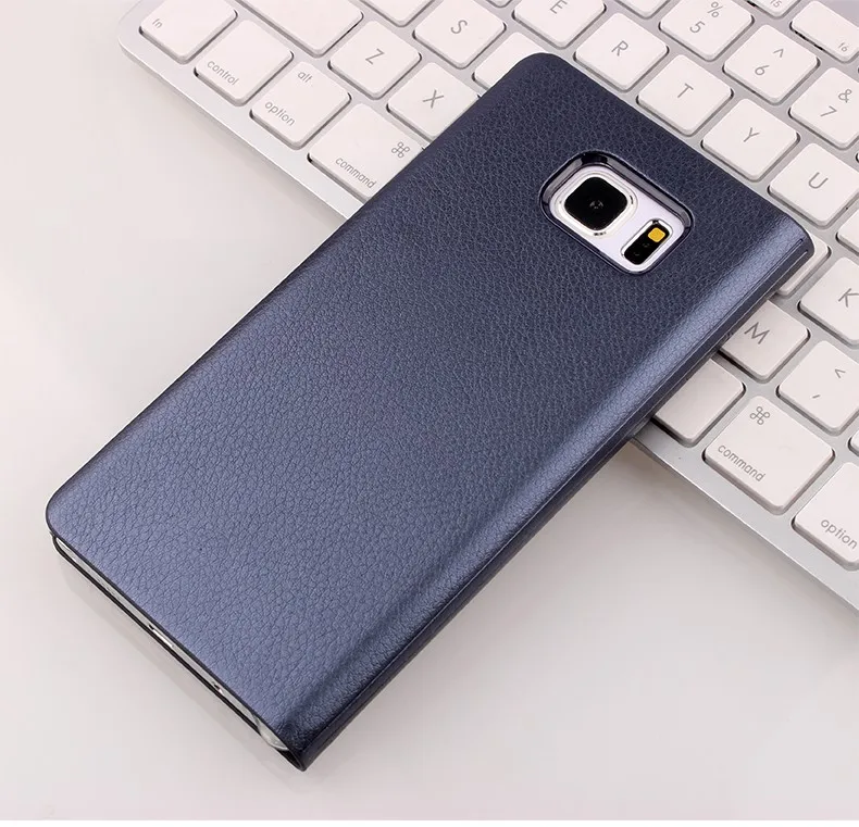 Чехол-Кошелек с откидной крышкой для Galaxy S9 Plus, умный чехол из искусственной кожи с открытым окошком для samsung Galaxy S8+ S7 Edge S6 Plus Note 8, 3, 4, 5