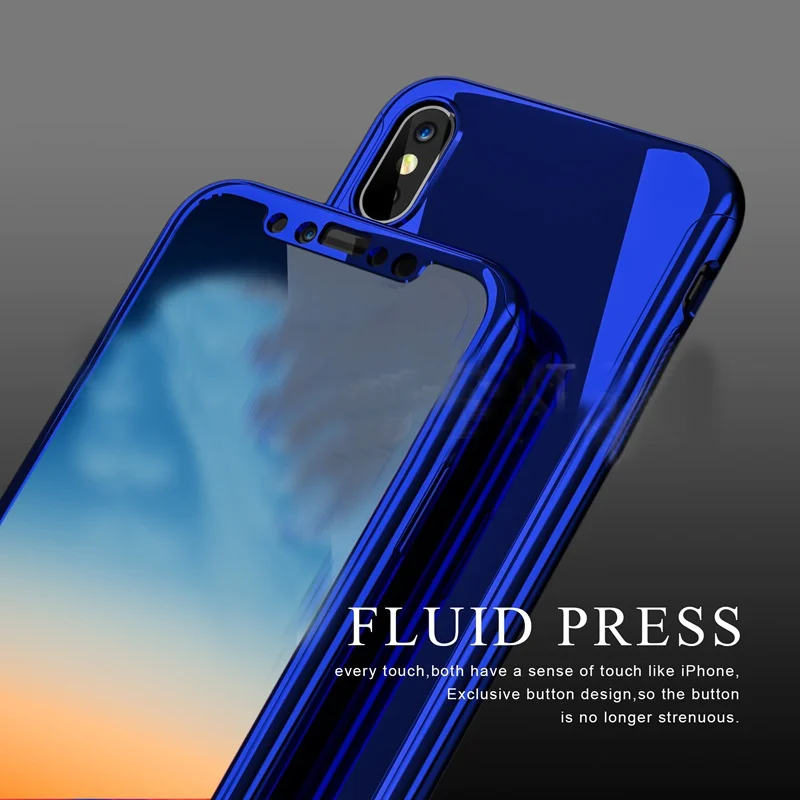 Зеркальный защитный чехол для iphone XS Max 6 s Plus 5 блестящий XR X 10 7 8 чехлы 360|Бамперы| |