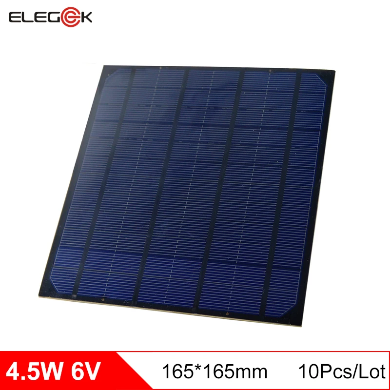 10 шт. монокристаллические солнечные панели ELEGEEK 4 5 Вт 6 в 165 мА в|solar cell|mono solardiy solar cell