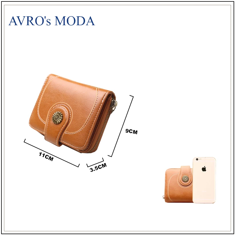 AVRO's MODA брендовый Кошелек из искусственной кожи для женщин горячая распродажа винтажный кошелек на молнии с ремешком сумка для денег карман для монет телефона клатч