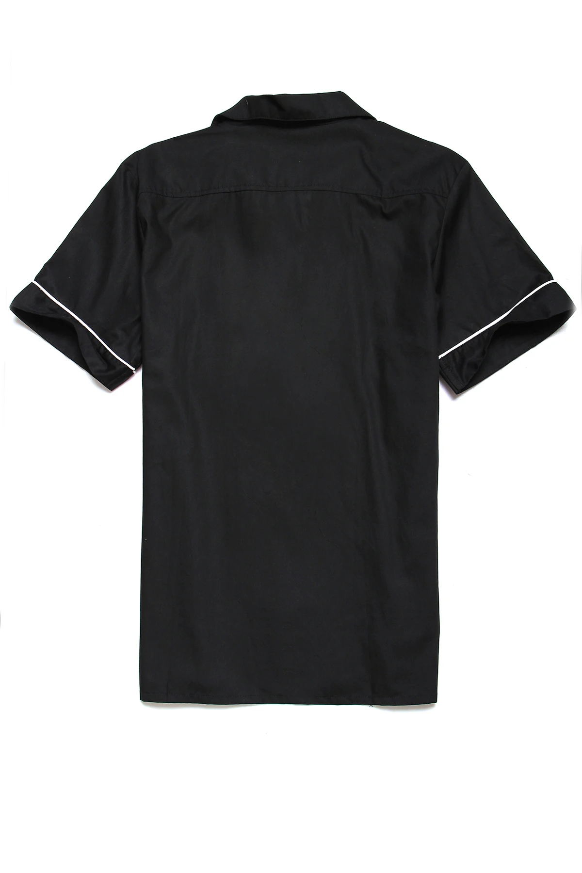 Мужская винтажная рубашка с коротким рукавом черный/белый цвет|men shirt|men shirt patternmens