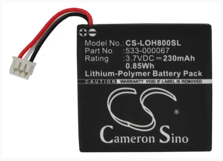 

Аккумулятор Cameron Sino 230 мА · ч для LOGITECH H800 533-000067 AHB472625PST L/N: 1109 L/N: 1110 для SYNERGY AHB472625PST