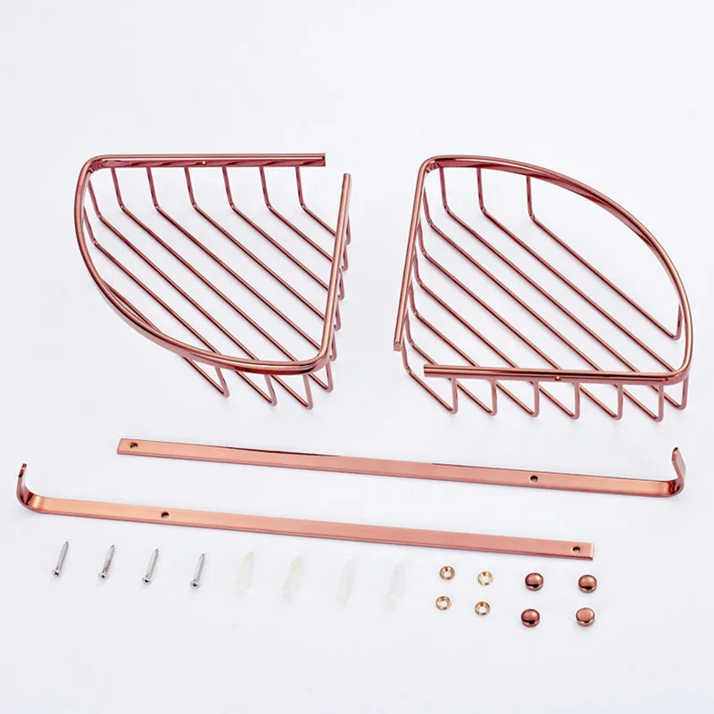 Полочка для ванной комнаты двухслойная угловая настенная полка трехугловая