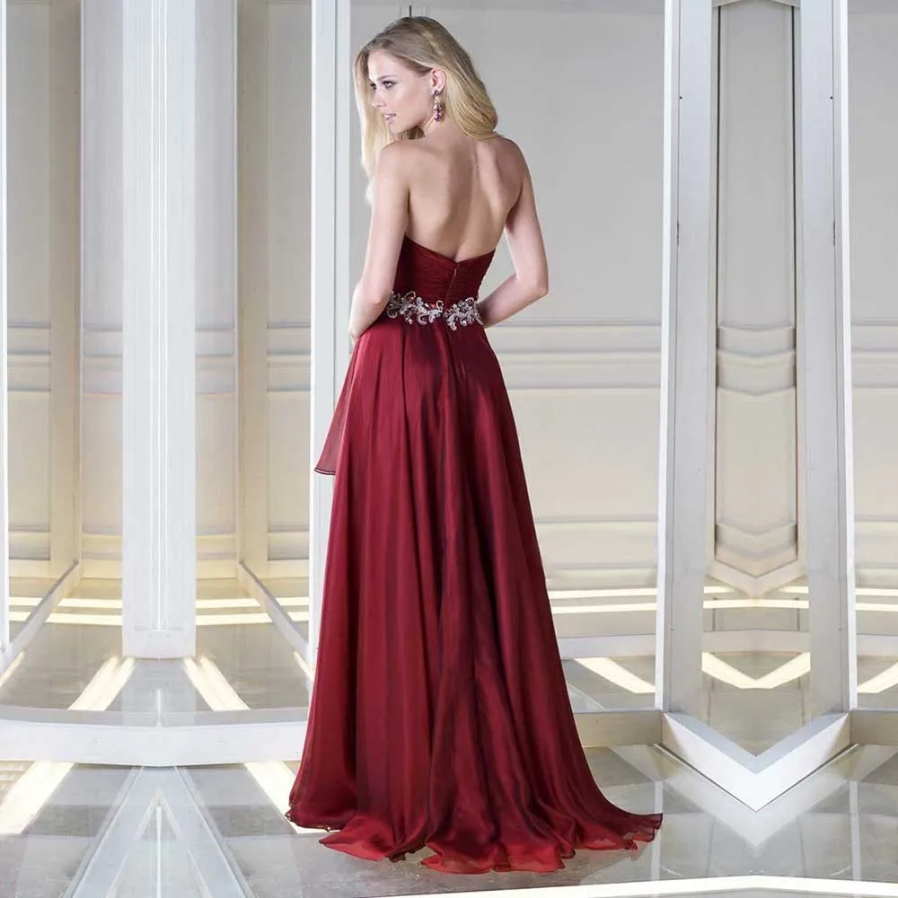 Бисером Пояса Длинный Фиолетовый Шифон Пром Платья 2017|prom dresses dresseschiffon prom dress |