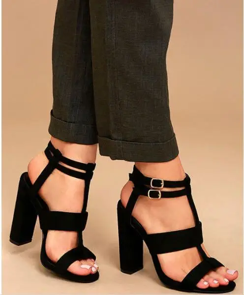 Новинка 2018 женская обувь сандалии на очень высоком каблуке с открытой пряжкой