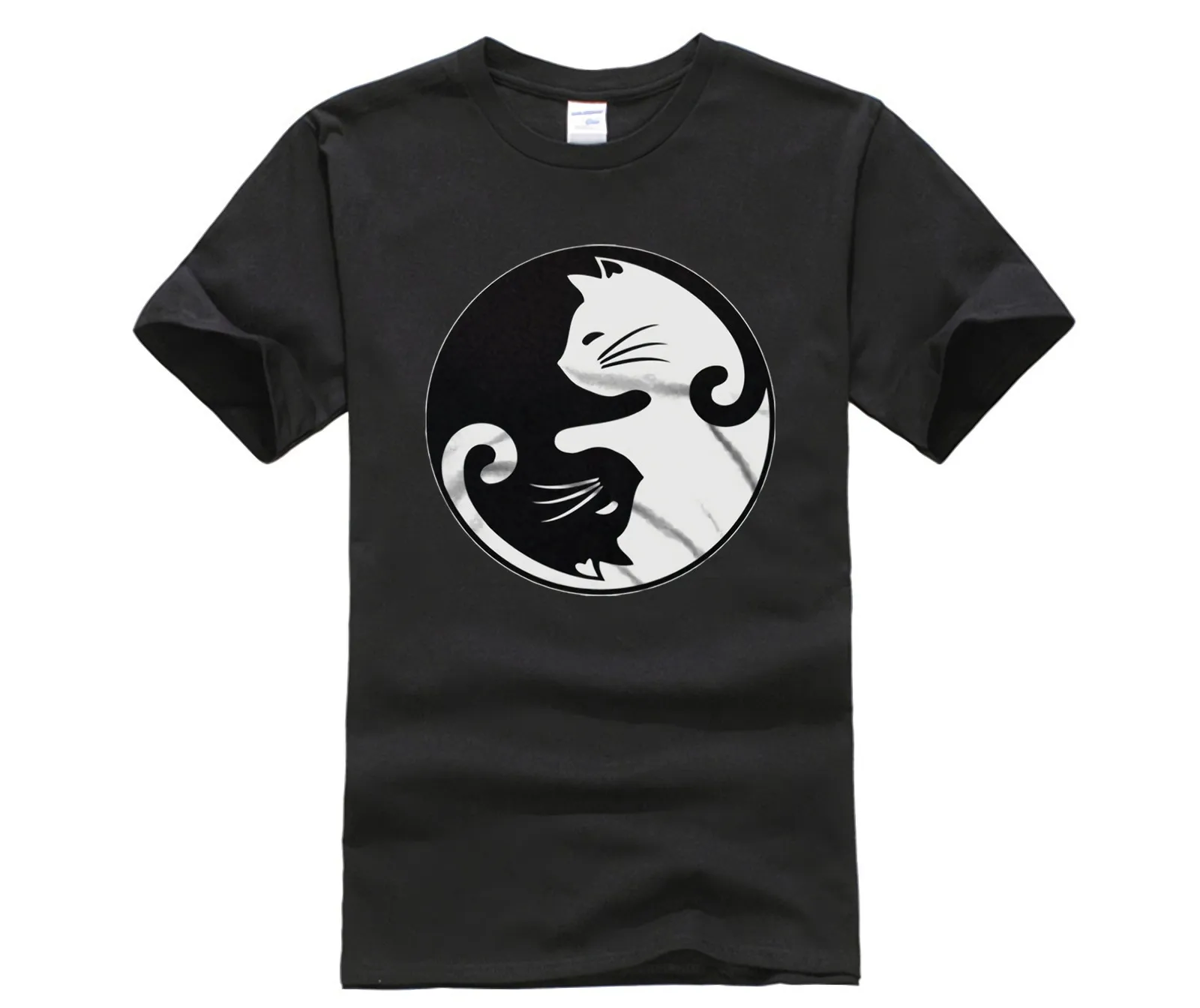 

T Shirts Short fashion men Ying Cat Men'S Fashion Mens Short sleeve T Shirt
