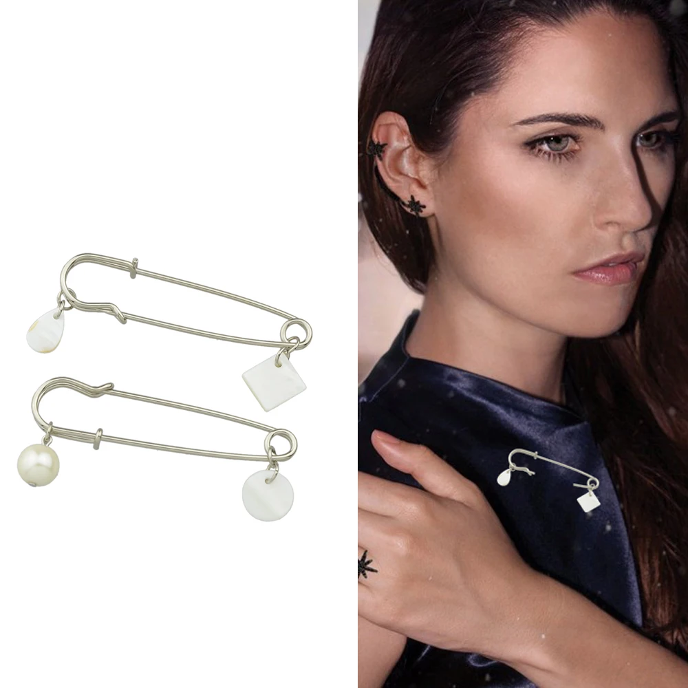 Jufee панк рок Стиль минималистский серебряные украшения Цвет с имитацией жемчуга