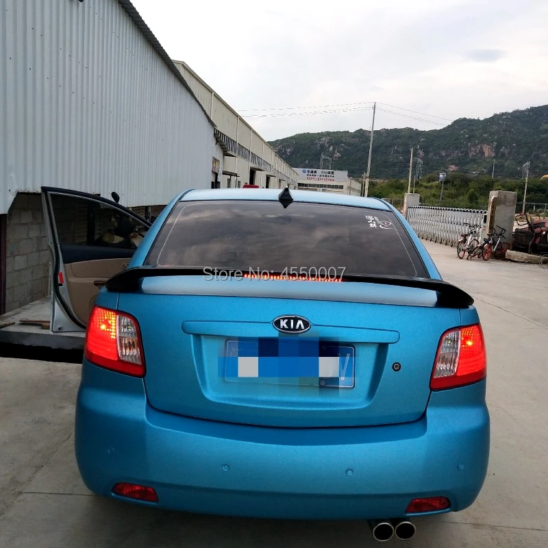 Используется для Kia RIO спойлер 2008-2011 RIO спойлер с светильник высокого качества ABS Материал заднее крыло автомобиля праймер цвет задний спойлер