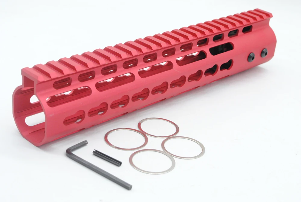 Трирок красный/черный/Танг NSR AR 15 M4 M16 Keymod Free Float Rifle Style 10 &quotдюймовый
