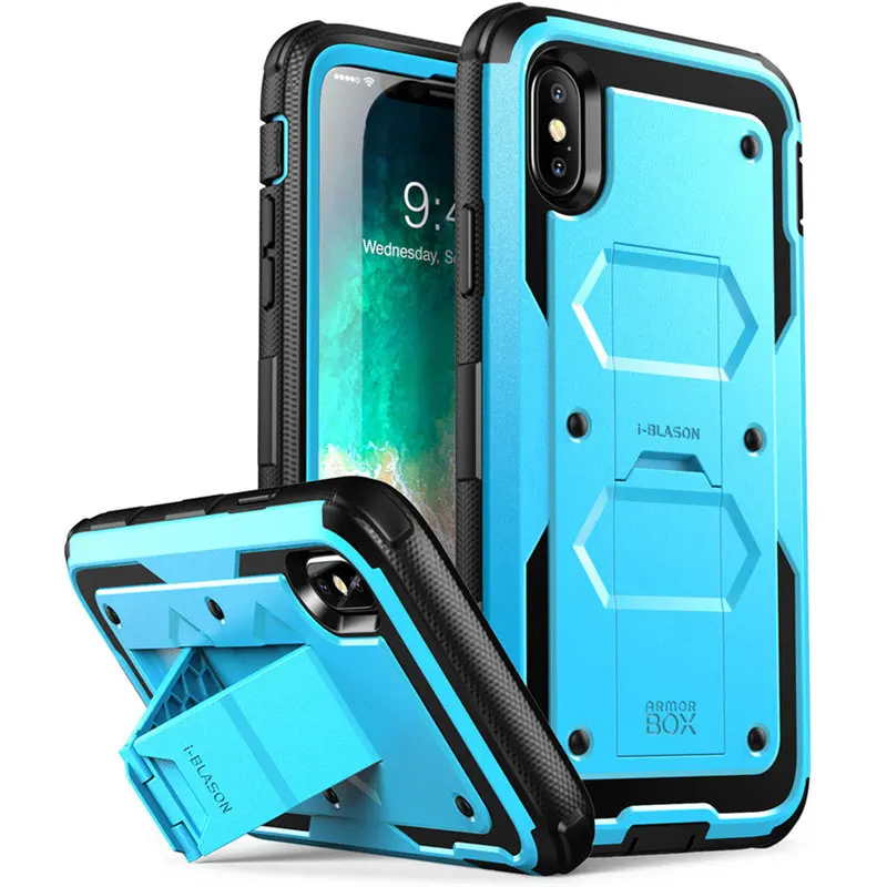 Чехол i-Blason Armorbox для iphone X Xs сверхпрочный противоударный чехол со встроенным