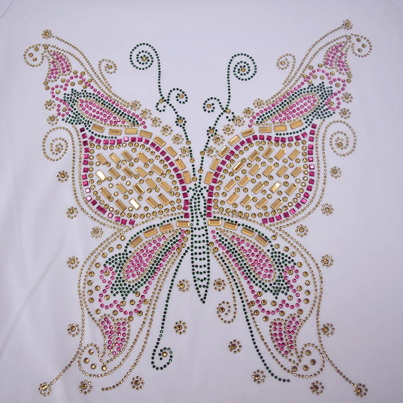 Белая футболка с принтом бабочки женские топы bts лето 2018 новая хлопковая Футболка