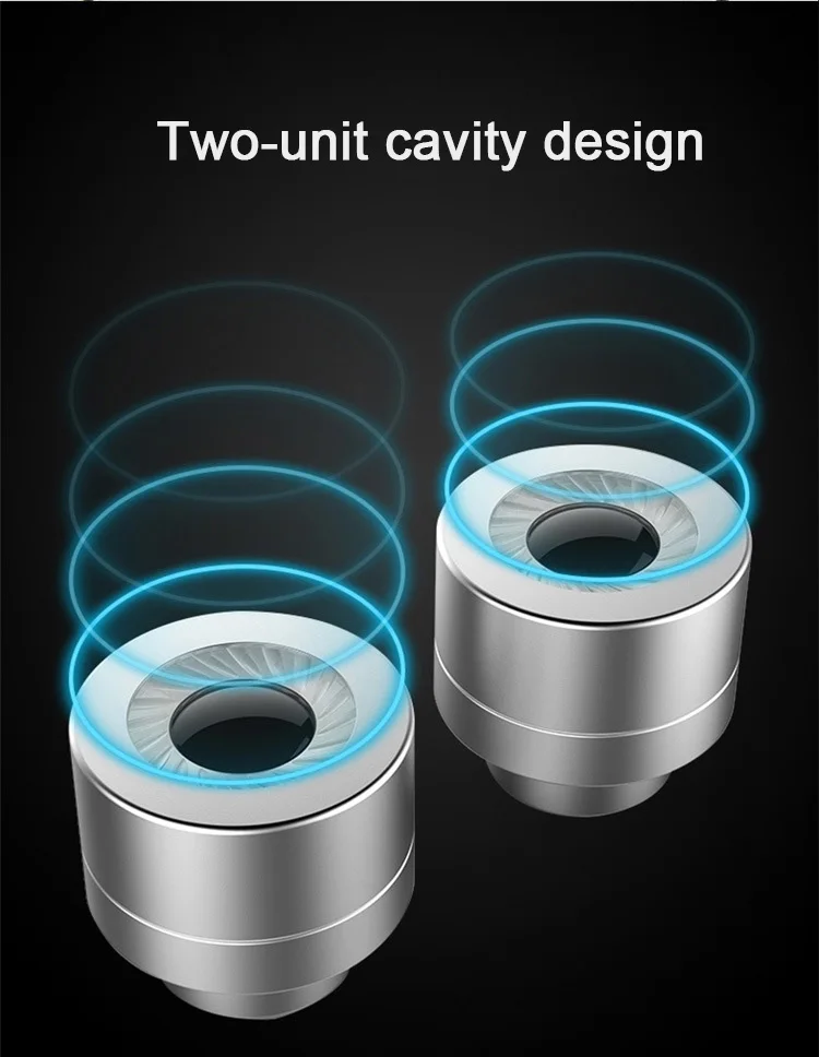Double Unit Drive Headphones with Mic 3.5mm In-Ear Wired Stereo bass Earphone Earbuds Universal for Xiaomi iPhone PC MP3 | Электроника