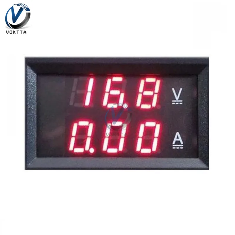 Red Red Display 0,5" 0,56 дюймов синий красный двойной светодиодный дисплей Мини цифровой вольтметр амперметр DC 100 в 10A Панель Ампер Вольт Напряжение Ток метр тестер - Цвет: Red Red Display