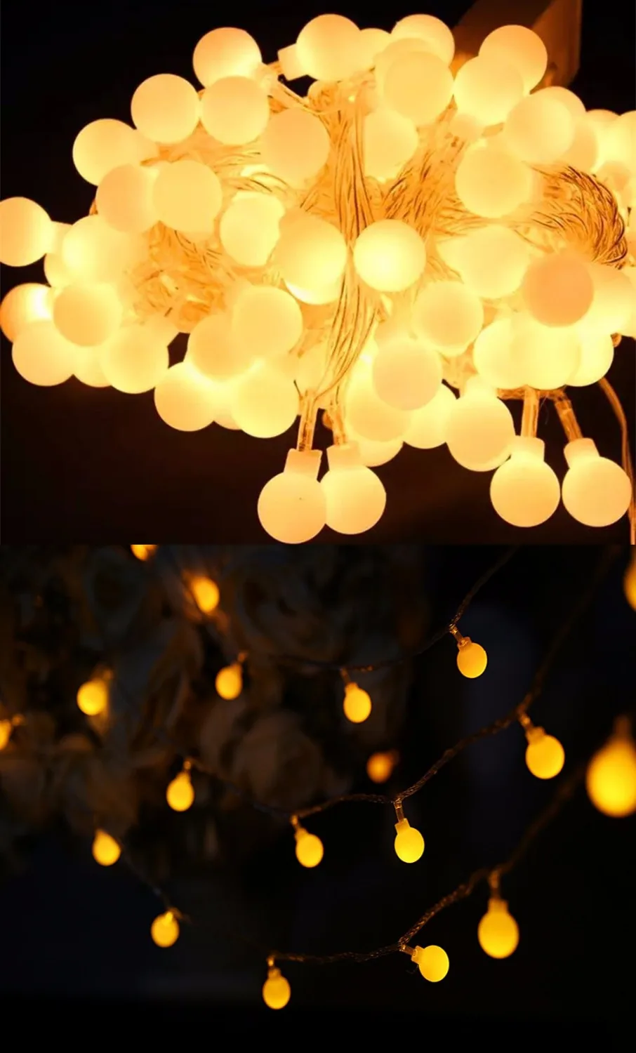 20 шт./лот новинка наружное освещение светодиодные Шаровые струнные лампы 10 м 100