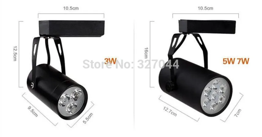 

1pcs Resell Free Ship 5w Integration LED Track Light LAMP For Store/shopping Mall Lighting Lamp Color Optional White/black