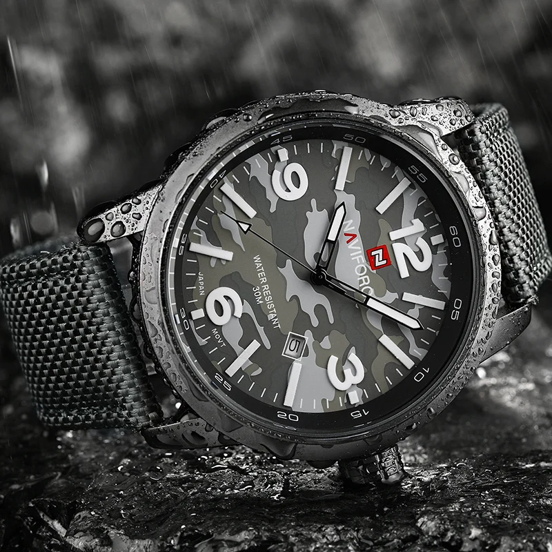 2017 Новый роскошный бренд NAVIFORCE мужские армейские военные часы кварцевые модные