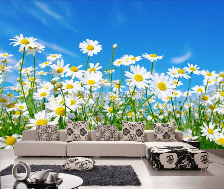 Papel де Parede 3D Paisagem на заказ Красивые цветы фотообои для гостиной влагостойкие экологически чистые 3D домашний декор
