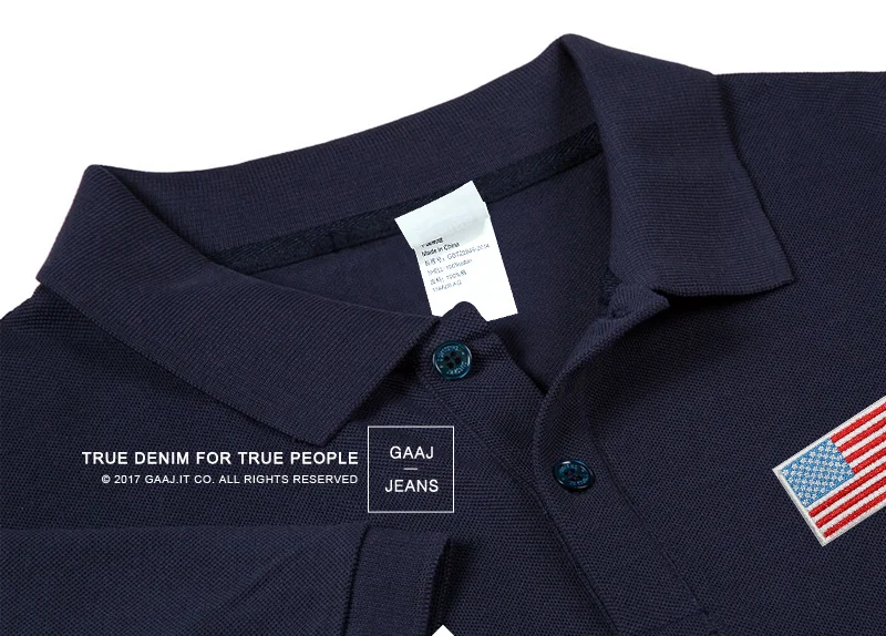 2019 вышитая американский флаг США мужские поло известного бренда одежды мужская