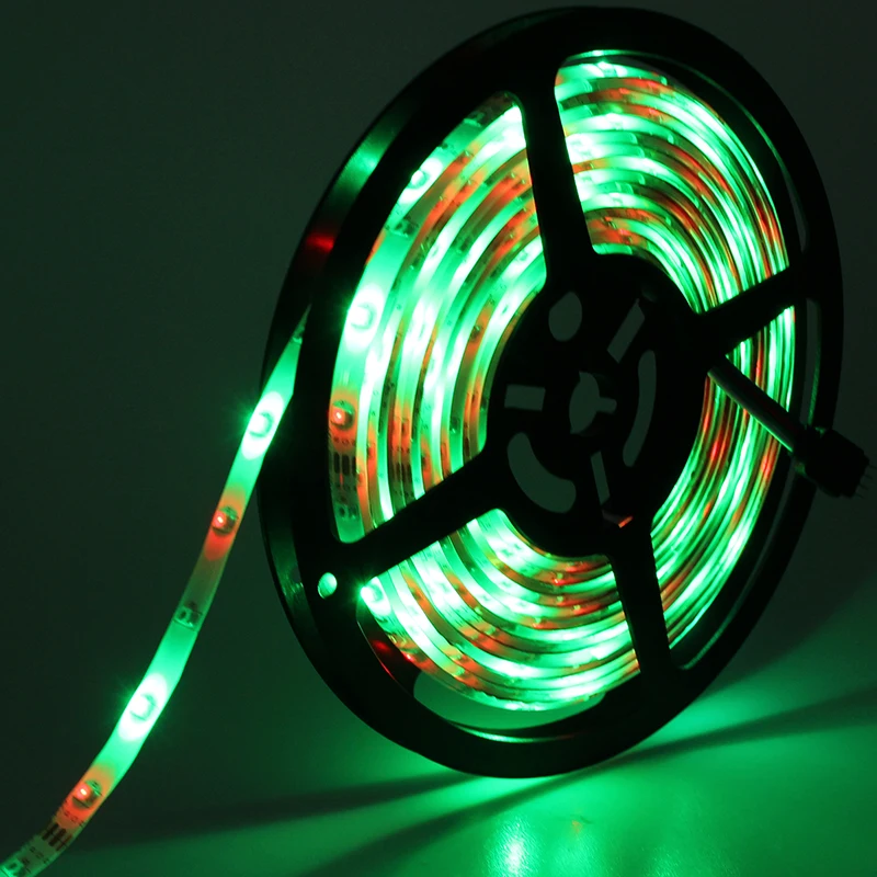 5 м 300 светодиодов 3528 RGB Меняющие цвет водонепроницаемые флисовые полосы Набор + 24