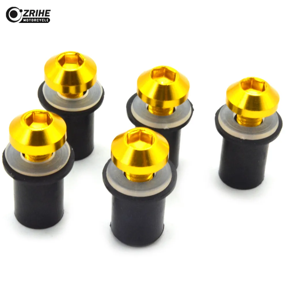 Передняя фоторезьба гайка крепеж 5 мм золотые колпачки болтов мотоциклетная