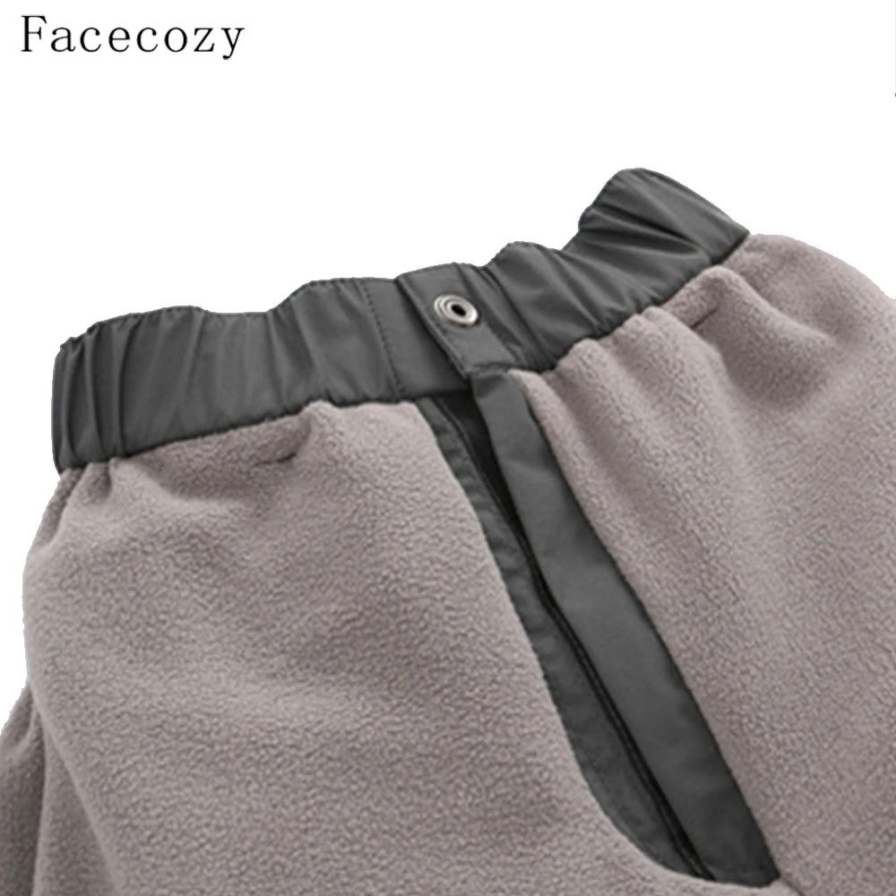 Детские зимние Походные штаны Facecozy ветрозащитные флисовые брюки для кемпинга