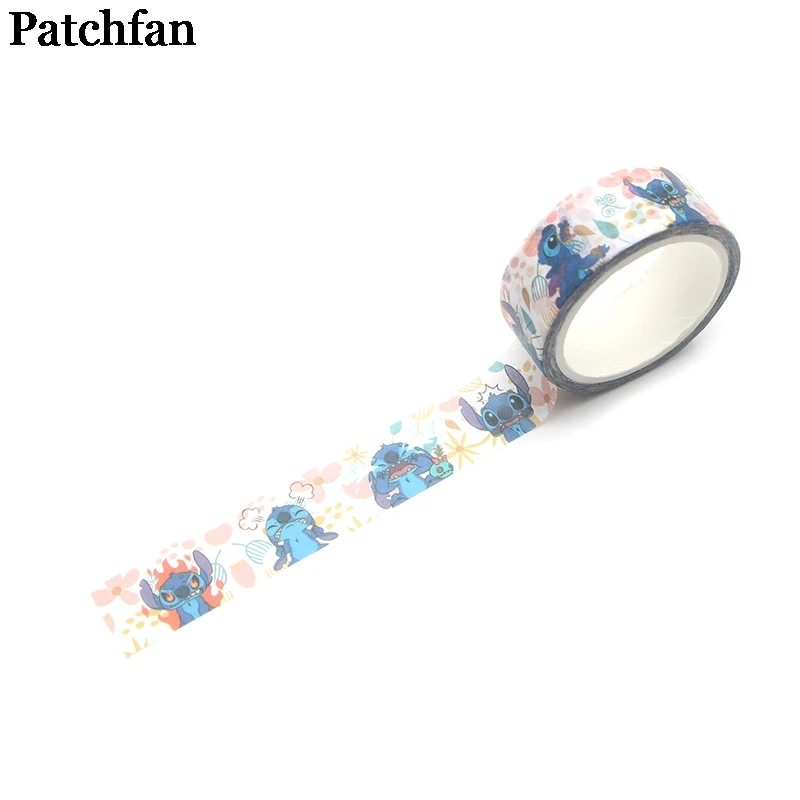 Patchfan Stitch meme Косплей малыш мультфильм альбом книга DIY Скрапбукинг клей васи маскирующая лента принт шаблон стикер A2020