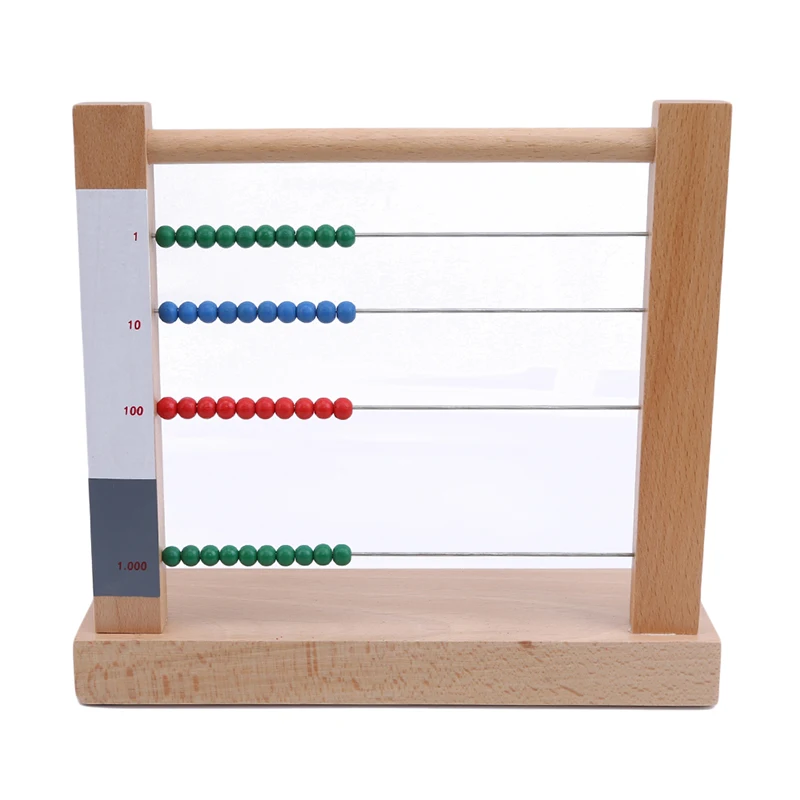 Деревянный игрушечный бисер Монтессори для малышей вычислительная стойка | Юный математик -32981251829