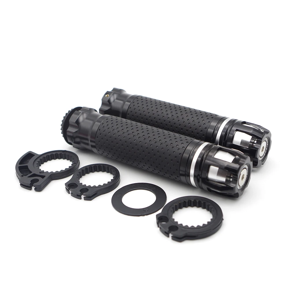 Silver Rubber Porous Motorcycle Handle grips Anti Vibration Universal Accessories for aprilia decal honda cb1000r bajaj dominar 400 - Цвет: Silver