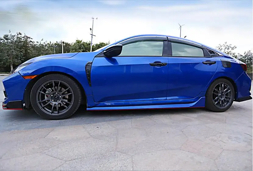 Автомобильный гоночный автомобильный Стайлинг боковые юбки Боди Комплект