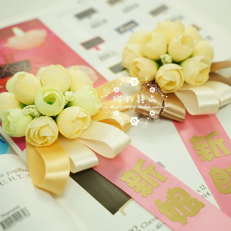 Western style wedding bride and groom boutonniere corsage corsages newcomer lapel flower brothers si|weddings|wedding corsagewedding gift |