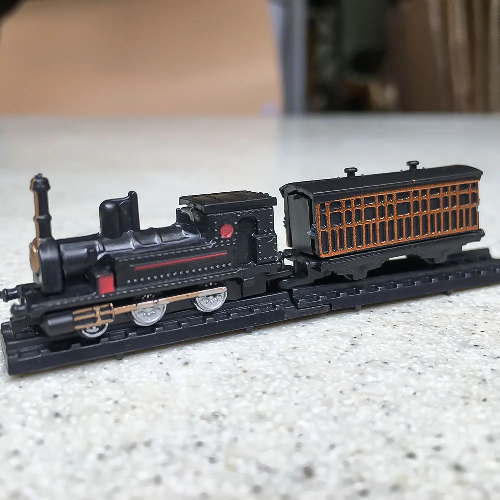 1:200 4D паровой Электрический Паровозик модель поезда сборка головоломка