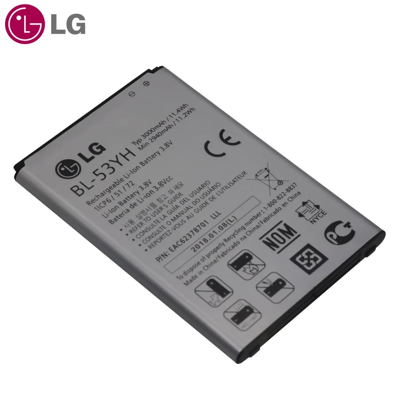 LG BL-53YH телефон Батарея для LG Optimus G3 D850 D851 D855 LS990 D830 VS985 F400 Замена батареи 2940 мАч